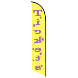 15' Tickets Feather Flag personalized with logo
