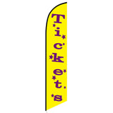 15' Tickets Feather Flag personalized with logo