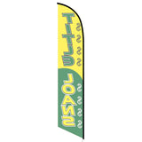15' Title Loans Feather Flag with personalized logo