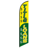 15' Title Loans Feather Flag with personalized logo