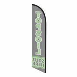 15' Topsoil Sold Here Feather Flag personalized with logo