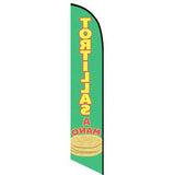 15' Tortillas A Mano Feather Flag with your custom branding