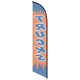 15' Trucks Blue Red Feather Flag with personalized logo