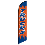 15' Trucks Blue Red Feather Flag with personalized logo