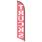 15' Trucks (Red) Feather Flag personalized with logo