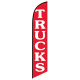 15' Trucks (Red) Feather Flag personalized with logo