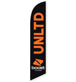 15' Boost Unlimited Feather Flag (Copy) with custom printed logo