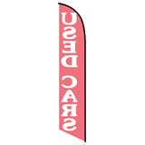 15' Used Cars Red Feather Flag printed with custom graphics
