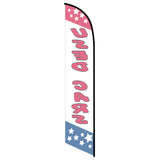 15' Used Cars Stars Feather Flag with custom printed logo