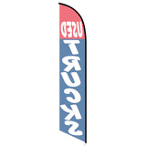 15' Used Trucks Feather Flag personalized with logo