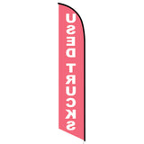 15' Used Trucks Red Feather Flag customized with your graphics