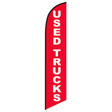 15' Used Trucks Red Feather Flag customized with your graphics
