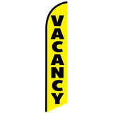 15' Vacancy Feather Banner Flag customized with your graphics