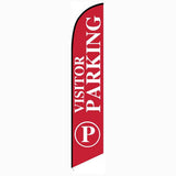 15' Visitor Parking Feather Flag customized with your graphics