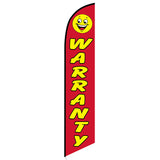 15' Warranty Smiley Feather Flag printed in full color