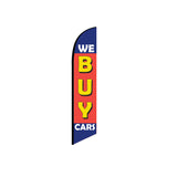 15' We Buy Cars Feather Flag with personalized logo