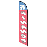 15' We Finance Feather Flag with your custom brand