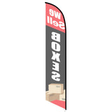 15' We Sell Boxes Banner Flag with your custom brand