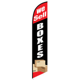 15' We Sell Boxes Banner Flag with your custom brand