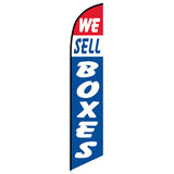 15' We Sell Boxes Feather Flag printed to your specs