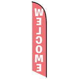 15' Welcome Red Feather Flag printed in full color