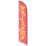 15' Welcome Stars Feather Flag with your custom branding