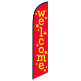 15' Welcome Stars Feather Flag with your custom branding