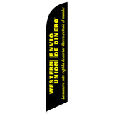 15' Western Union Envio De Dinero Feather Flag printed to your specs