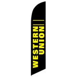 15' Western Union Feather Flag with your custom brand
