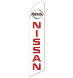 15' Nissan 2015 (White) Feather Flag personalized with logo