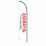 15' Yamaha Swooper Flag custom printed with company logo