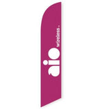 15' AIO Wireless Feather Flag personalized with logo