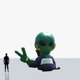 Custom 12 ft alien inflatable mascot