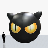 20 ft black cat sphere inflatable personalized