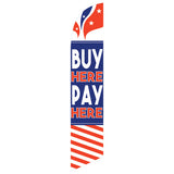 15' Buy Here Pay Here Feather Flag FFN-5848 personalized with logo