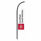15' Certified Used Vehicles Toyota Feather Flag with personalized logo