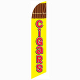 15' Cigars Feather Flag with custom printed graphics