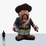 25 ft Cowboy inflatable mascot personalized