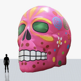 25 ft day of the dead skull inflatable customized