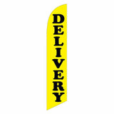 15' Delivery (Yellow) Feather Flag custom printed with company logo