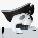Custom 25 ft pirate skull entrance inflatable