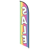 15' Sale (Rainbow) Feather Flag customized with your graphics