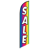 15' Sale (Rainbow) Feather Flag customized with your graphics