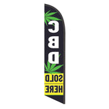 15' CBD Sold Here Feather Flag with personalized logo