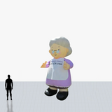 15 ft grandma inflatable mascot with your printed logo