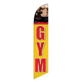 15' Gym Feather Flag printed with custom graphics