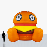 20 ft hamburger inflatable mascot with your printed logo