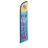15' Ice Cream Feather Flag printed in full color