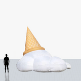 Custom 15 ft melted ice cream inflatable