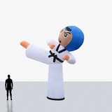 20 ft karate boy inflatable mascot to your specs